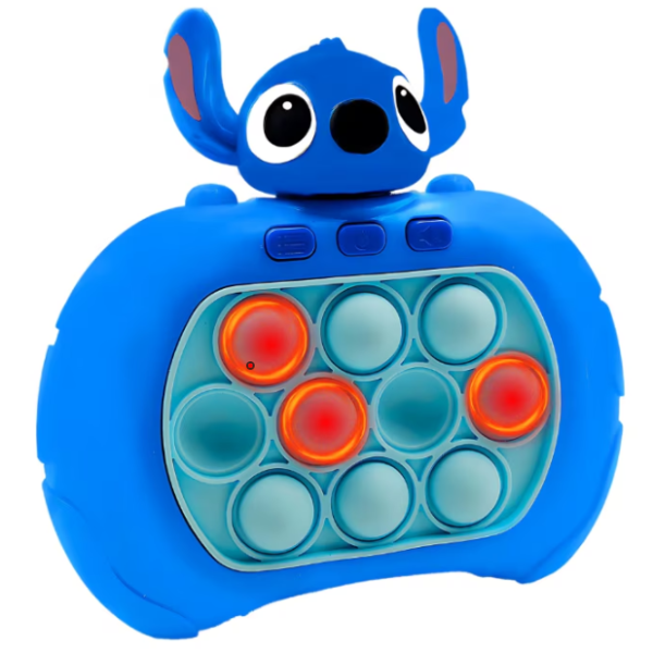 Joc interactiv Pop-It Console albastru, anti-stres, cu sunete si lumini, fara ecran, relaxant, multiplayer
