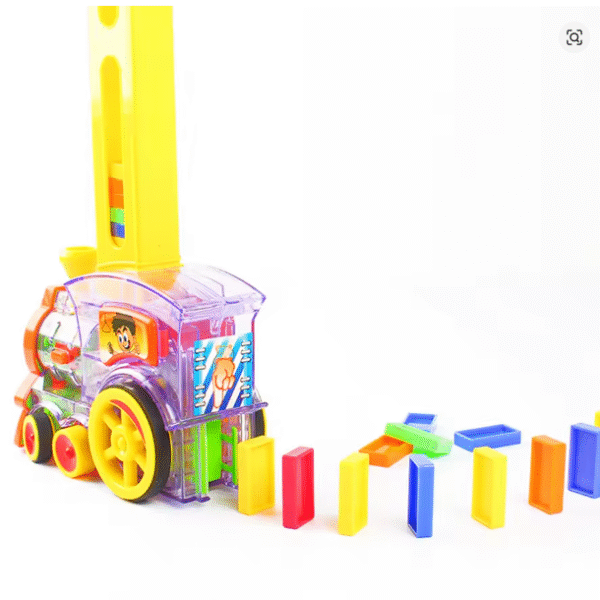 Set Tren Domino cu Sunete și Lumini – Jucărie Interactivă pentru Copii